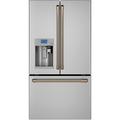 Café ENERGY STAR® 22.1 Cu. Ft. Counter-Depth French-Door Refrigerator, w/ Keurig® K-Cup®, in Gray/Brown | 69.875 H x 35.75 W x 30.9375 D in | Wayfair