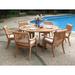 Rosecliff Heights Masten 7 Piece Teak Outdoor Dining Set Wood in Brown | 72" L x 72" W x 31" H | Wayfair 0847CF2FBB5A4203962D879C61595DA6