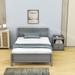 Red Barrel Studio® Freimuth Wood Bed w/ a Nightstand Wood in Gray | 36 H x 57 W x 79 D in | Wayfair CDD5CAF4AAFF4E51BC68474A53898B1A