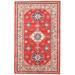 Brown/White 120 x 75 x 0.25 in Area Rug - Isabelline Oriental Handmade Rectangle 6'3" x 10' Wool/Area Rug in Rust/Ivory | Wayfair