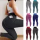 Pantalon de yoga élastique taille haute pour femme leggings de sport push-up pantalon de