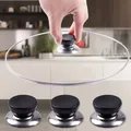 Couvercle de casserole universel avec bouton de remplacement supérieur verre en silicone