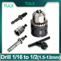 1.5-13mm Converter 1/2"-20UNF Key Drill Chuck Thread Quick Change Adapter SDS 1/4" Hex Impact Driver