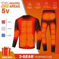 28 Bereich Winter thermisch beheizte Jacke Frauen Weste beheizte Unterwäsche USB elektrische Heizung