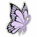 PinMart s Lavender Ribbon Butterfly Pin - Awareness Ribbon Enamel Pin