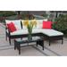 3-Piece Wicker Rattan Outdoor Sectional Sofa Set with Coffee Table, Beige