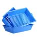 1PC Cat Litter Basin Opening Type Pet Cat Toilet Three-in-one Plastic Cat Supplies Three-layer Pet Cat Litter Box for Pet Cat Use (Blue)