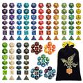 QMay DND Dice Set - 20x7 (140 Pieces) Polyhedral D