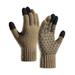 Manxivoo Gloves for Men Men Gloves Winter Fleece Reinforced Knitted Wool Cycling Screen Gloves Winter Gloves Khaki