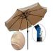 10 ft Double-Sided Patio Umbrella with Crank Lift and Push Button Tilt, Weather Resistant, UV Protection