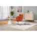Modern Swivel Chair Task Chair for Small Space Adjustable Swivel Accent Chair Office Desk Chair Livingroom Vanity Chair, Orange