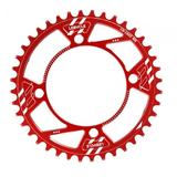 104 BCD Chainring Single Chainring Chainwheel Modification 4 Holes Mountain Bike Chainring Narrow Wide Chainring for Most Road Bike Red 40T