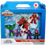 Marvel Super Hero Adventures Ultimate Super Hero Set Mini Figure 6-Pack (Hulk Captain America Thor Iron Man Black Widow & Hawkeye)