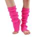 Lisingtool Socks Long Leg Warmer Womens Men 80S Party Ribbed Knit Dance Sports Leg Warmer Compression Socks Hot Pink