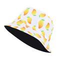 ManxiVoo hats Unisex Print Double Side Wear Reversible Bucket Hat Trendy Cotton Twill Canvas Sun Fishing Hat Fashion Cap sun hats for women Orange