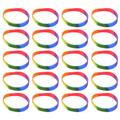 10pcs Silicone Bangle Rainbow Color Bracelet Homosexual Bracelet Fashion Unique Wristband