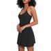 iOPQO Casual Dresses For Women Dress Women Workout Tennis Dress With Built In Bra Shorts Shoulder Straps And Pockets Summer Dress Black XS