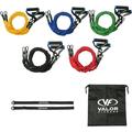 Resistance Cords - Heavy Resistance Bands With Handles And Anti-Snap Protective Nylon Tube Bands Sleeves Stackable Heavy Duty Resistance Tube Set With Wall Rack And Door Anchor System