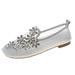 Quealent Adult Women Shoes Casual Tennis Shoes for Women Arch Support with Rhinestone Flat Shoes Summer Business Casual Shoes for Women Wedges Silver 8.5