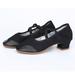 Fzm Dance Shoes For Women Foreign Trade 2023 New Soft Sole Solid Color Head Leather Crossbinding Dance Shoes Latin Dance Shoes Black US Size 8.5