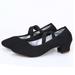 Fzm Dance Shoes For Women 2023 New Soft Sole Solid Color Cloth Crossbinding Dance Shoes Latin Dance Shoes Black US Size 8.5