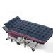 Folding Camping Cot Sleeping Cots with Carry Bag Double Layer Portable Travel Camp Cots for Pool and Outdoor Beach Wine Red