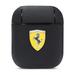 Ferrari AirPods Case Cover in Black On Track Compatible with Apple AirPods 1 and AirPods 2 PU Leather Protective Hard Case Shockproof Wireless Charging and Signature Metal Logo