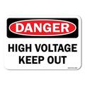 OSHA Danger Sign - High Voltage Keep Out | Plastic Sign | Protect Your Business Work Site Warehouse & Shop Area | Made in the USA