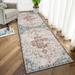 Tzou Persian Area Rug Runner 2x6 Washable Rugs for Living Room Anti Slip Entry Mat Beige Vintage Soft Rug for Kitchen