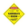 Karissa s Room Sign Crossing Zone Xing | Indoor/Outdoor | 12 Tall kids bedroom decor door children s name boy girl