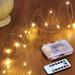 Metaku 2 Pack 33Ft 100 LED Fairy Lights Battery Operated String Lights with Remote Timer LED Twinkl