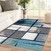 Lagos Collection 9218 Blue 6X9 Art Deco Area Rug