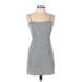 Brandy Melville Casual Dress - Mini: White Marled Dresses - Women's Size 16