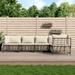 Walmeck 5 Piece Patio Set with Cushions Anthracite Poly Rattan