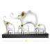 DreamsEden Elephant Statue Lucky Family of 4 Elephant Figurines Sculptures Home Decor Centerpiece