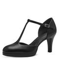 Tamaris Damen Pumps mit Riemchen Vegan Stilettoabsatz; BLACK MATT/schwarz; 39