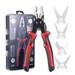 Walmeck 5in1 Multifunctional Interchangeable Heads Pliers Set Steel Wire Pliers Vise Stripping Pliers Set Multi-purpose Electronic Maintenance Tools for Electrician