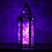 Vela Lanterns Metal Moroccan Decorative LED Fairy Lights Candle Lantern Holders for Home Decor Purp