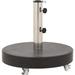 umbrella base patio umbrella stand for poles of 1.5 /1.9 parasol base weighted base for outdoor garden deck porch round granite 66.1 lb