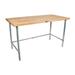 John Boos Maple Wood Top Work Table with Galvanized Steel Base 60 x 30 x 1.5