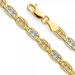 14K Gold 3 Color 4.2mm Valentino Star/Edge DC Chain : 22