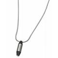 Intriga Stainless Steel and Gunmetal Pendant with Chain