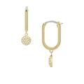 Fossil Creole Earrings Sadie Glitz Disc for women stainless steel gold-tone, JF04546710