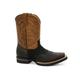 Grinders Frontier Tan Brown Leather Square Toe Cowboy Ankle Chelsea Boots 40
