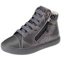 Geox J Gisli Girl B Sneaker, Dk Grey Silver, 8.5 UK Child