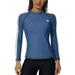 ATTRACO Rash Guard for Women Sun Shirts Long Sleeve UV Protection Swimsuit Top Navy M