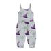 QIPOPIQ Girls Clothes Clearance Toddler Kids Boys Girls Fashion Cute Funny Cat Spider Print Suspenders Romper Jumpsuit