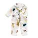 Toddler Girl Boy 2 Piece Pajamas Set Cotton Animal Print Button Down Shirt Top Pants Sleepwear Pjs Set