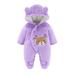 BJUTIR Baby Toddler Cute Bodysuits Boys Girls Cartoon Animals Long Sleeve Cute Bear Ears Hooded Romper Jumpsuit Outfit Clothes Coat For 3-6 Months