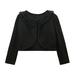Fall Savings! 2023 TUOBARR Kids Cardigan Sweaters Girls Toddler Girls Long Sleeve Cardigan Kids Button Closure Knitted Dress Up Cropped Sweaters Tops Winter Clothes Black 2-3 Years